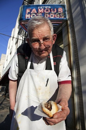 Eat Less – Remember More - photo of hot dog vendor