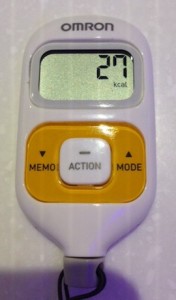 Using a pedometer. Photo of pedometer