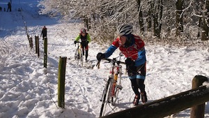 Overcoming Overload - photo of cycling through snow