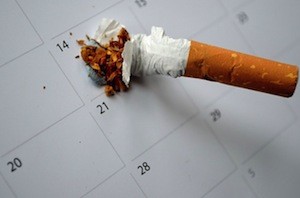 Stoptober = photo of cigarette