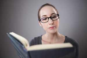 Laser-sharp mental focus - photo of woman reading a book