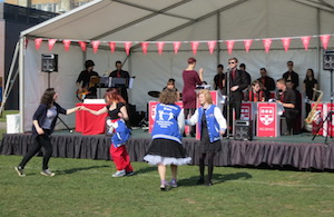 Reading University's world record attempt - photo of girls dancing