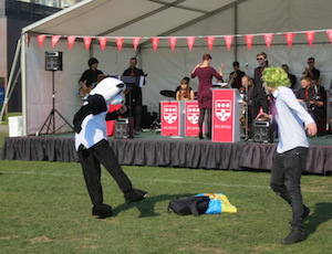 Reading University's world record attempt - photo of boys dancing