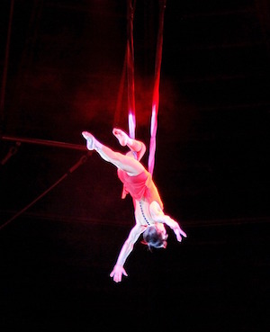 Spaced out! - photo of trapeze artist