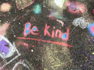 What cost improving self-esteem - Writing says "Be kind"