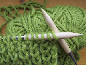 Spaced out! Photo of knitting