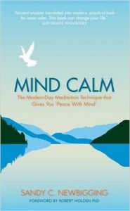 Suffering interpretation: Sandy Newbigging - image of book: Mind Calm